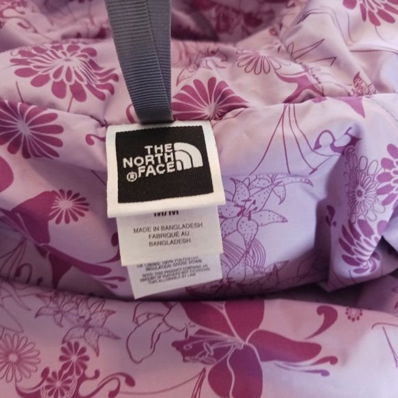 North Face Womens Medium Brown Nuptse Puffer Jacket Pink Goose Down Winter Coat - Picture 4 of 6